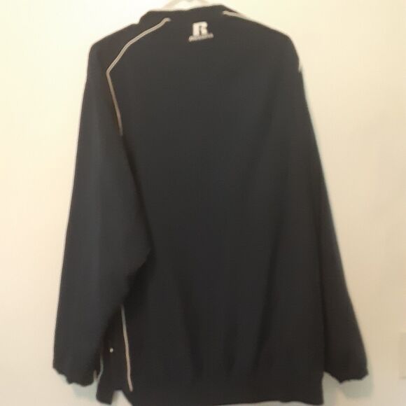 Patriots Providence Grove Russell Adult Mens XL Blue V Neck Windbreaker Jacket - Picture 5 of 9